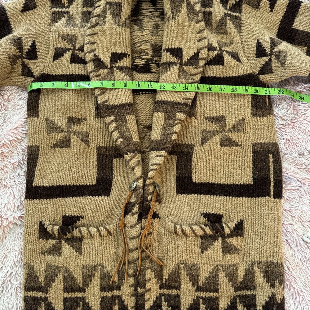 Vintage Ralph Lauren Country Shawl Cardigan Native Manji Pattern  RARE FIND - Picture 7 of 8